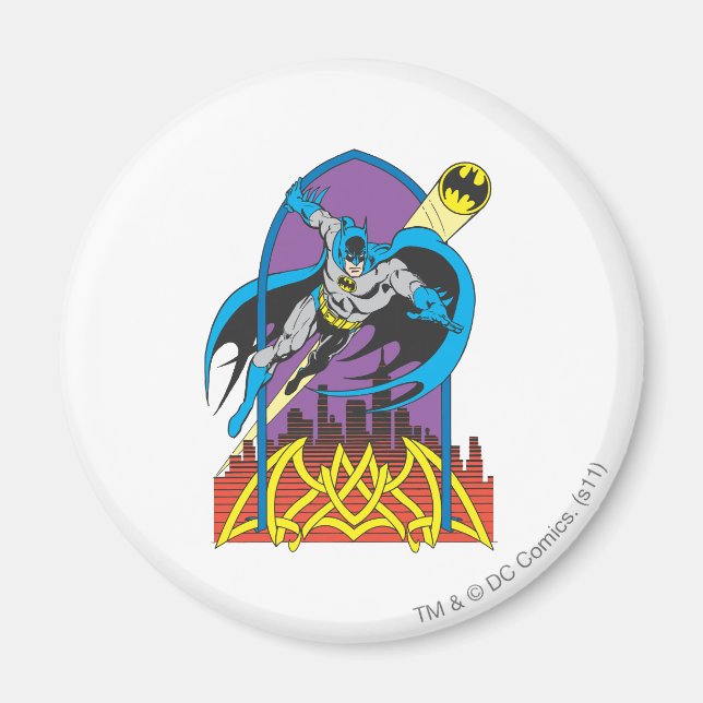 Batman Flies Thru die Nacht Magnet (Vorne)