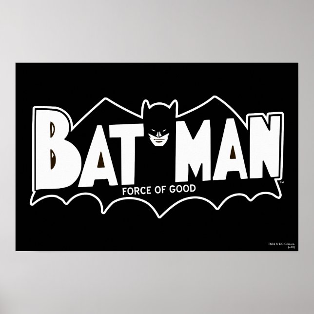 Batman | Force of Good 60er Logo Poster (Vorne)