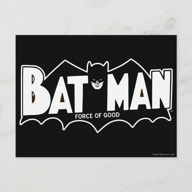 Batman | Force of Good 60er Logo Postkarte (Vorderseite)