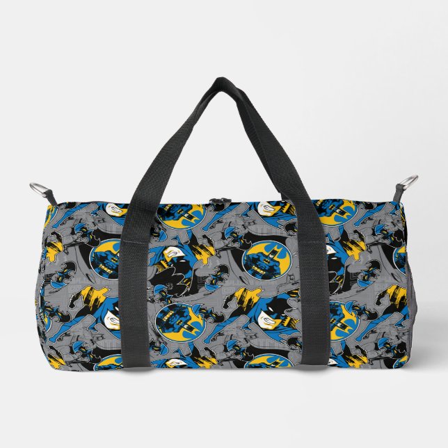 Batman Full Throttle Wurf Muster Duffle Bag (Vorderseite)