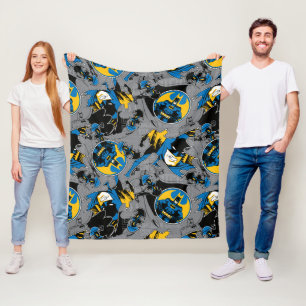 Batman Full Throttle Wurf Muster Fleecedecke