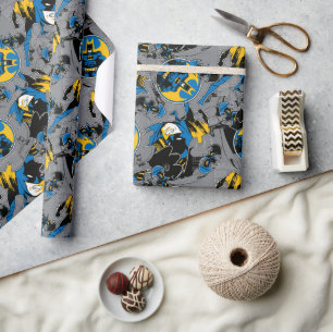 Batman Full Throttle Wurf Muster Geschenkpapier