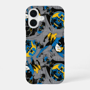 Batman Full Throttle Wurf Muster iPhone 16 Hülle