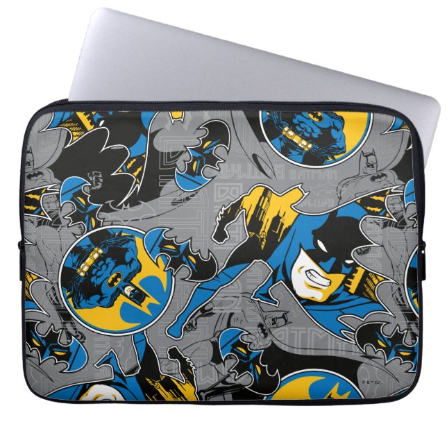 Batman Full Throttle Wurf Muster Laptopschutzhülle (Vorderseite)