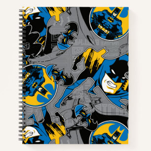 Batman Full Throttle Wurf Muster Notizbuch