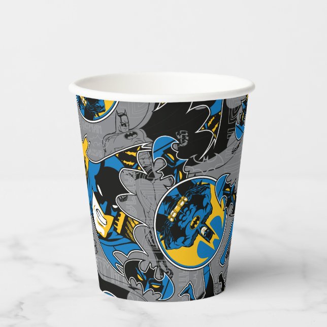 Batman Full Throttle Wurf Muster Pappbecher (Vorderseite)