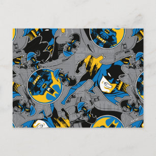 Batman Full Throttle Wurf Muster Postkarte