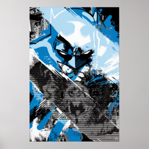 Batman Future Cityscape Montage Poster