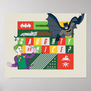 Batman gegen Joker "Naughty oder Nice" Poster
