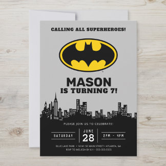 Batman - Gotham City | Einladung zum Geburtstag