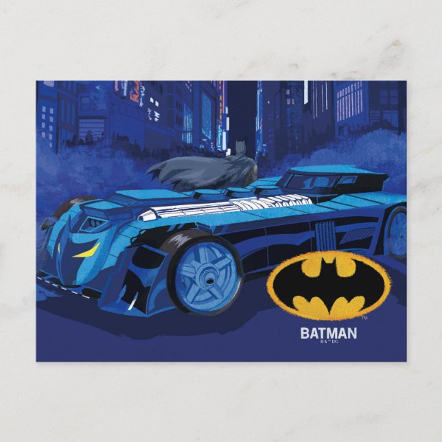 Batman Gotham City Night Patrol Postkarte (Vorderseite)