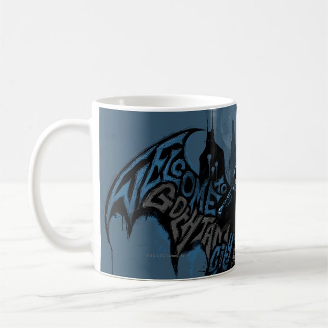 Batman Gotham City Paint Tropfen Graphic Tasse (Links)