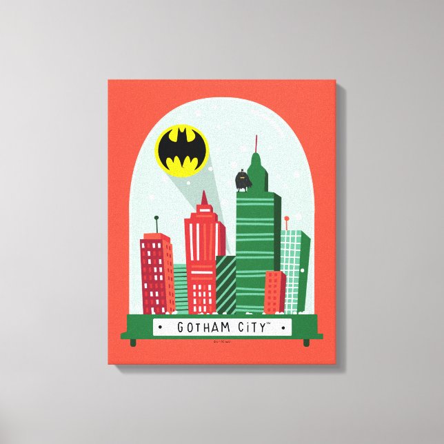 Batman Gotham City™ Snow Globe Grafik Leinwanddruck (Vorderseite)