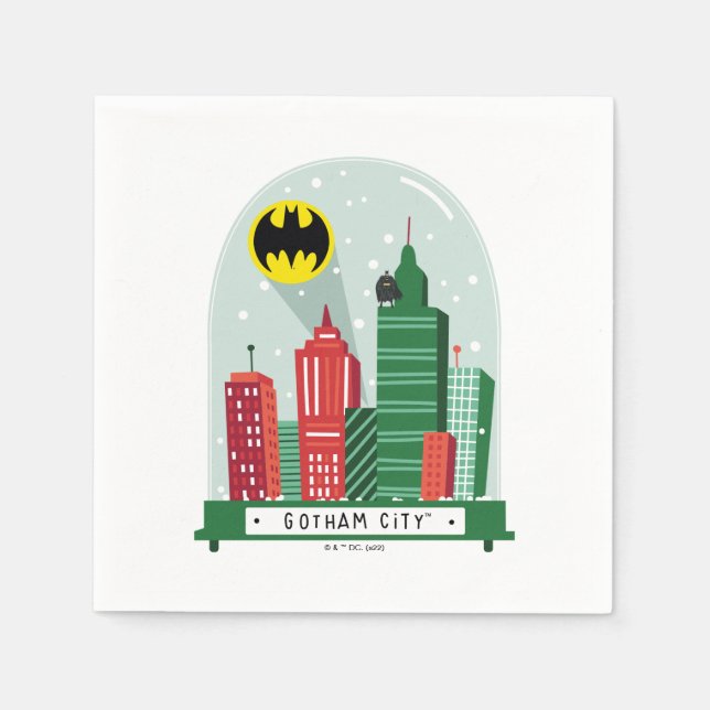 Batman Gotham City™ Snow Globe Grafik Serviette (Vorderseite)