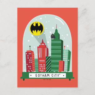 Batman Gotham City™ Snow Globe Graphic Feiertagspostkarte