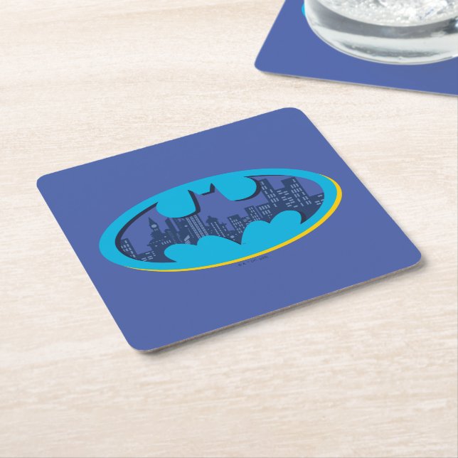 Batman | Gotham City Symbol Rechteckiger Pappuntersetzer (angewinkelt)