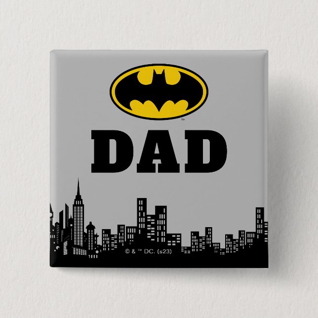 Batman - Gotham City | Vater zum Geburtstag Button (Vorderseite)