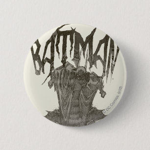 Batman   Grafisches Novel Pencil-Design Beige Logo Button