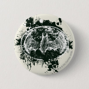 Batman Grunge Spritzer Sketch Button