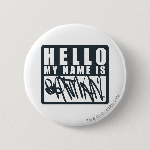 Batman   Hallo Mein Name ist das Batman-Logo Button