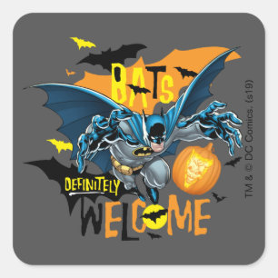 Batman   Halloween-Inspiriertes Logo Quadratischer Aufkleber