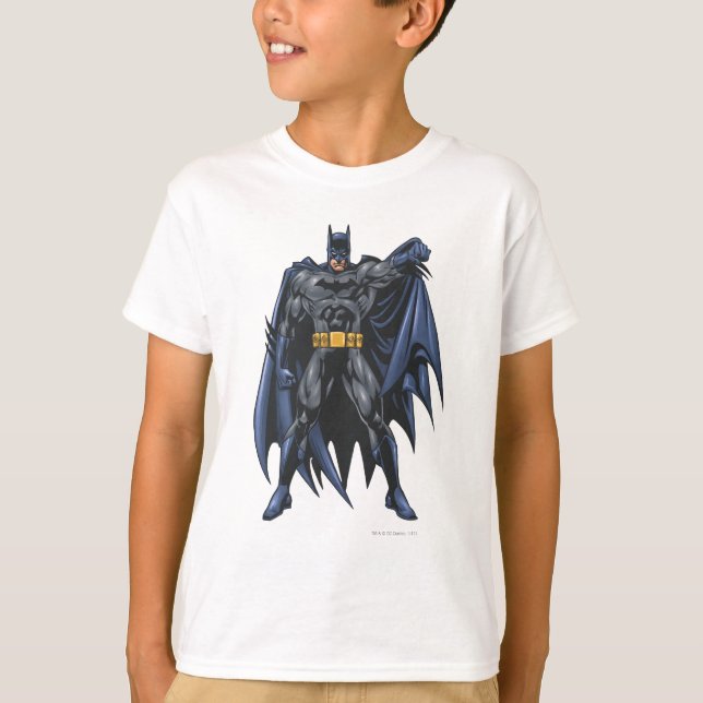 Batman hält den Kap T-Shirt (Vorderseite)