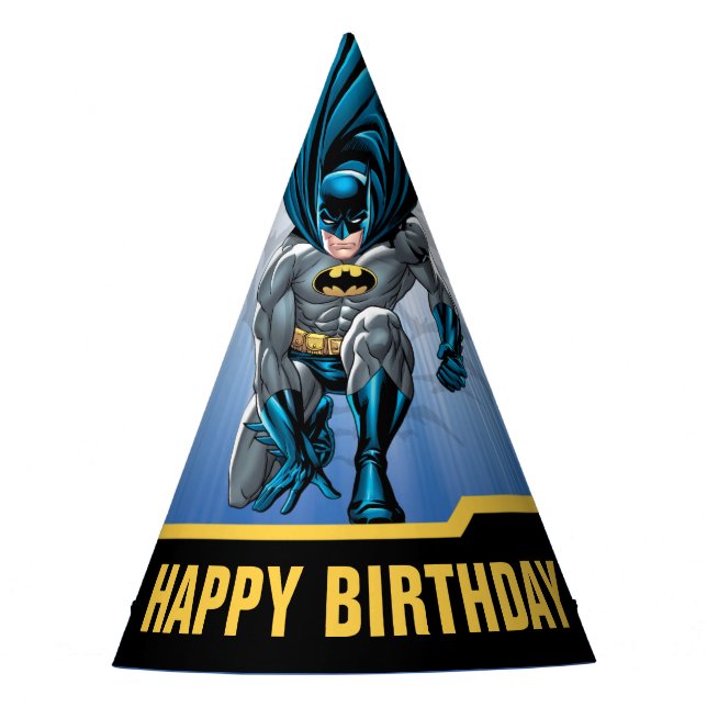Batman | Happy Birthday Partyhütchen (Vorderseite)