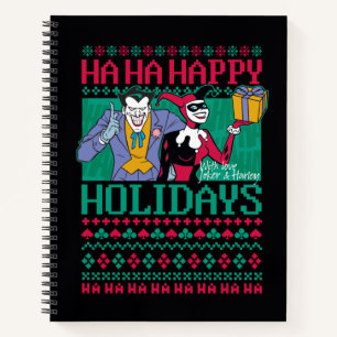 Batman   Happy Holidays Joker & Harley Quinn Notizbuch