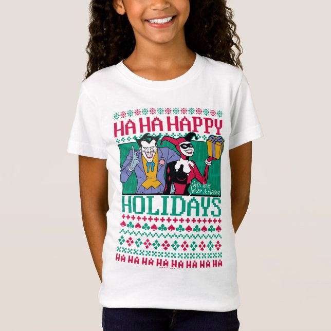 Batman | Happy Holidays Joker & Harley Quinn T-Shirt (Vorderseite)