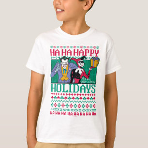 Batman   Happy Holidays Joker & Harley Quinn T-Shirt