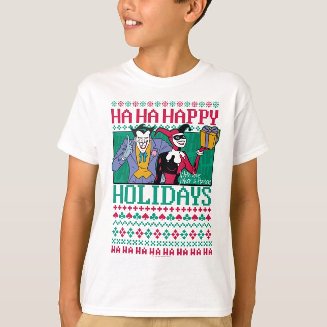 Batman | Happy Holidays Joker & Harley Quinn T-Shirt (Vorderseite)