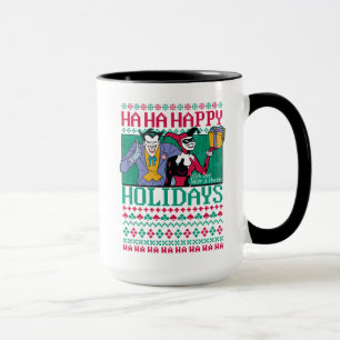 Batman   Happy Holidays Joker & Harley Quinn Tasse