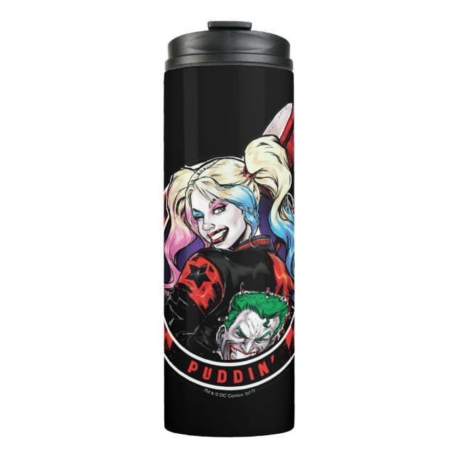 Batman | Harley Quinn Winking mit Mallet Thermosbecher (Vorderseite)