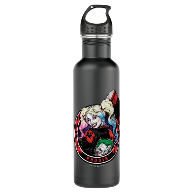 Batman | Harley Quinn Winking mit Mallet Trinkflasche (Vorderseite)