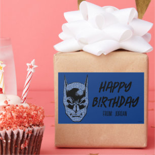 Batman Head Mantra   Happy Holidays Rechteckiger Aufkleber