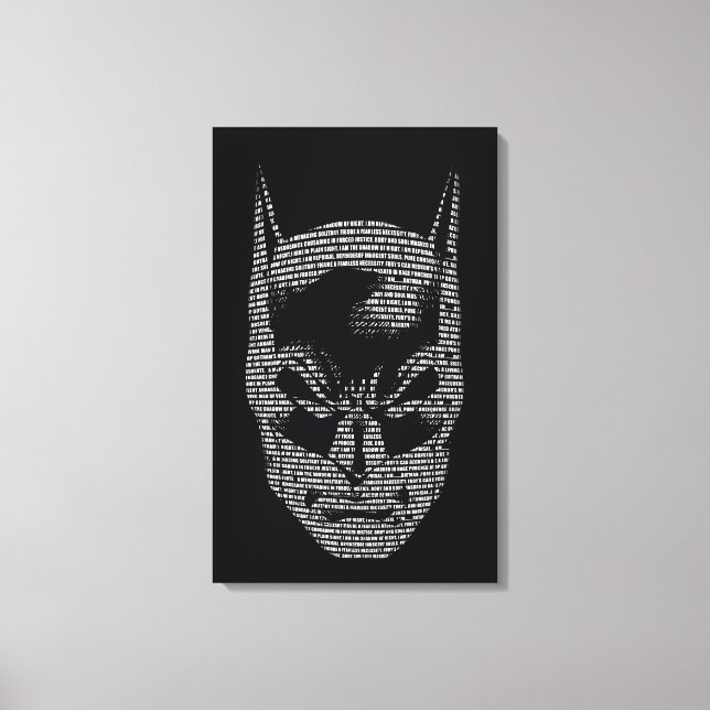 Batman Head Mantra Leinwanddruck (Vorderseite)