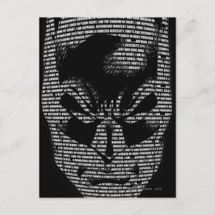 Batman Head Mantra Postkarte