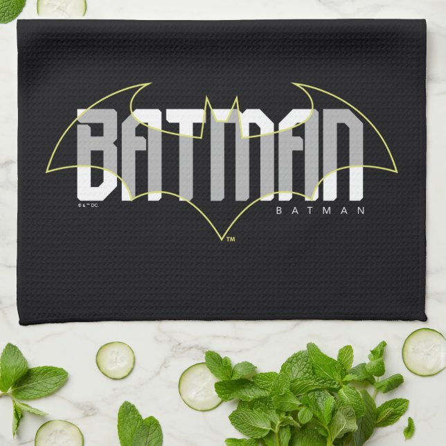 Batman Hi-Tech Name Grafik Geschirrtuch (Gefaltet)
