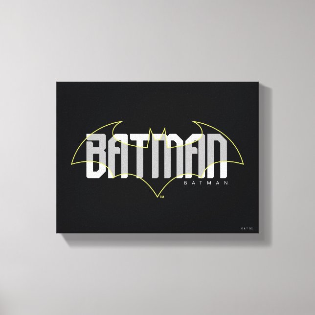 Batman Hi-Tech Name Graphic Leinwanddruck (Vorderseite)