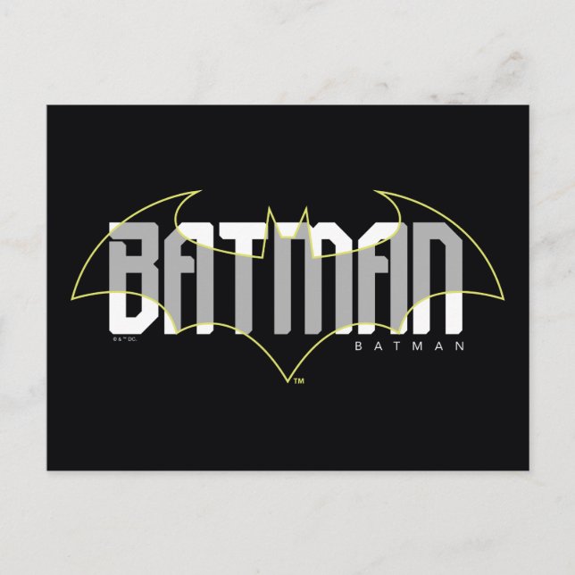 Batman Hi-Tech Name Graphic Postkarte (Vorderseite)