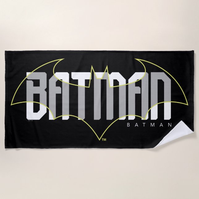 Batman Hi-Tech Name Graphic Strandtuch (Vorderseite)