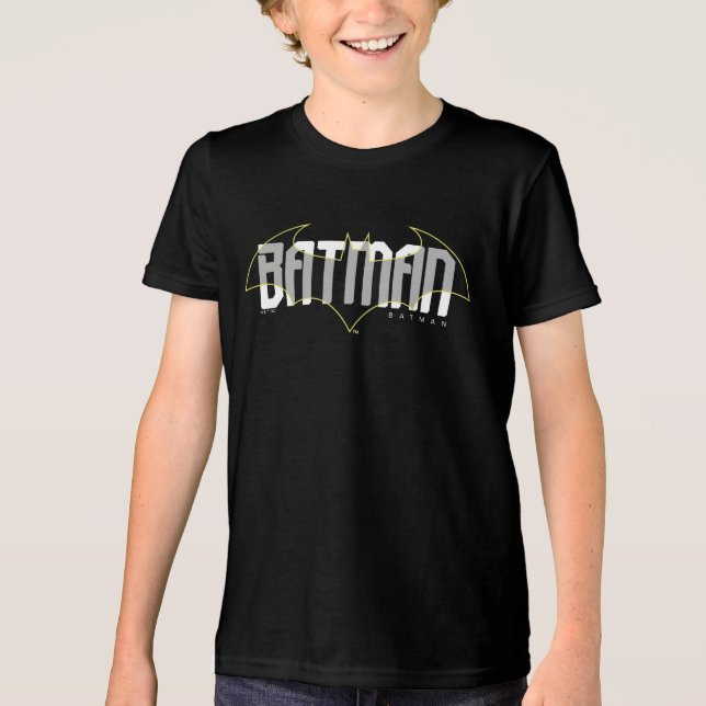 Batman Hi-Tech Name Graphic Tri-Blend Shirt (Vorderseite)
