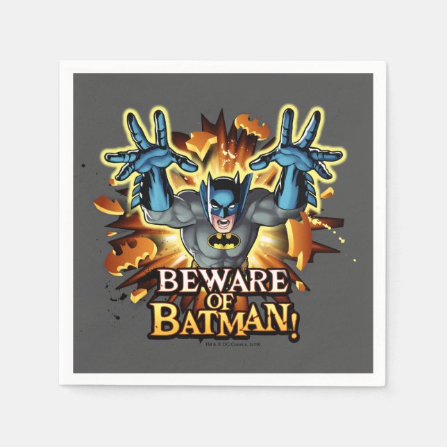 Batman | Hüte dich vor Batman Serviette (Vorderseite)