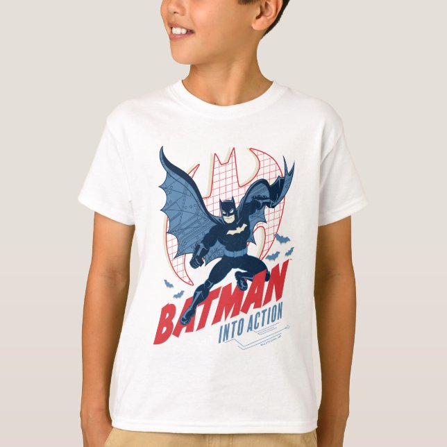 Batman in Aktion T-Shirt (Vorderseite)