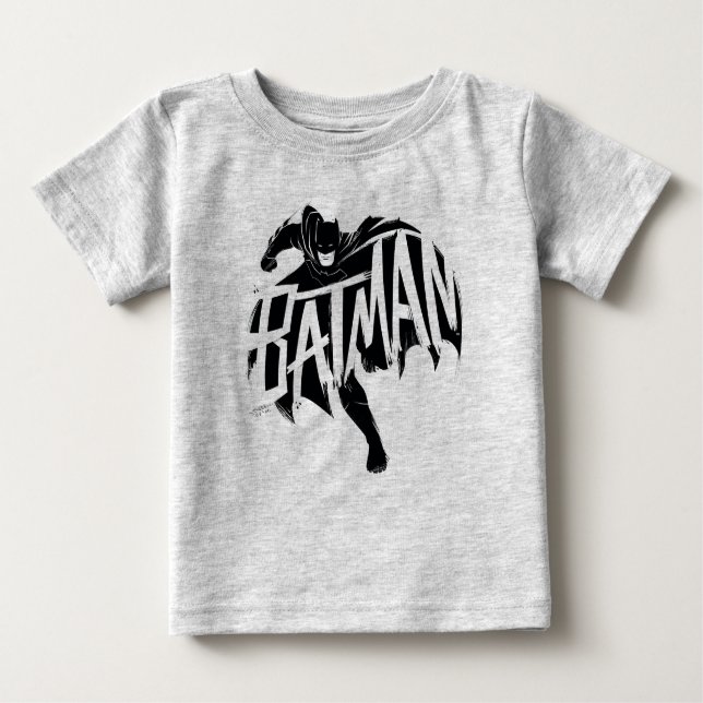 Batman Ink Brush Name Baby T-shirt (Vorderseite)