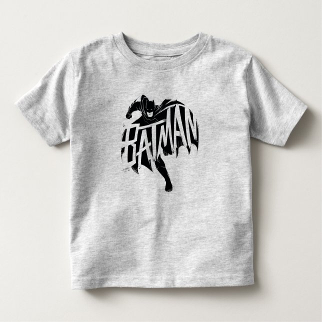 Batman Ink Brush Name Kleinkind T-shirt (Vorderseite)
