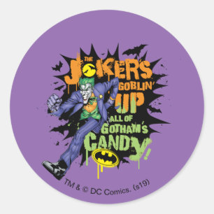 Batman Jokers Kobold plündert Ganze Gothems Süßi Runder Aufkleber