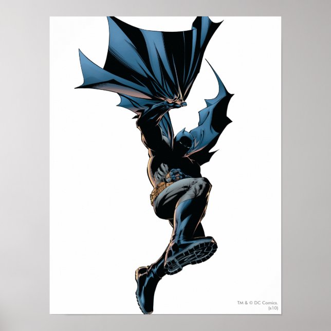 Batman Jumping Down Action Shot Poster (Vorne)