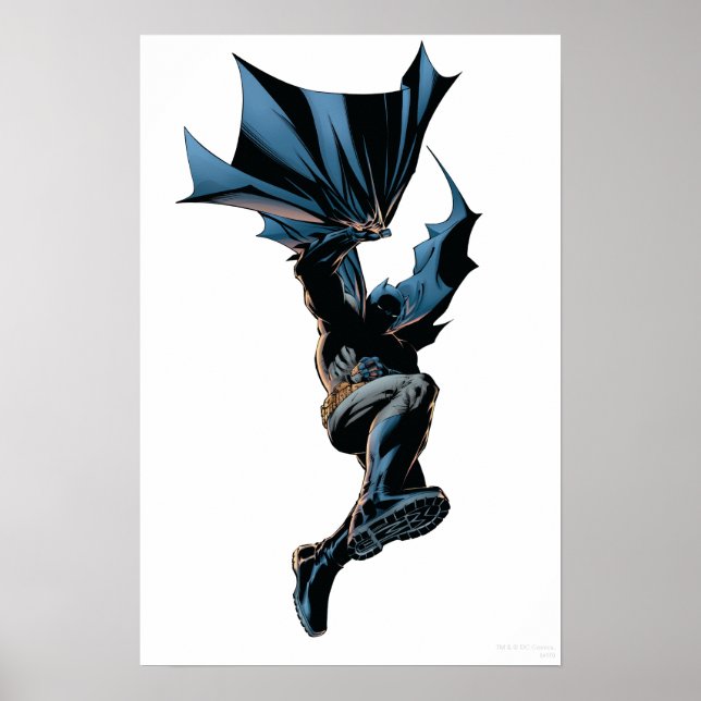Batman Jumping Down Action Shot Poster (Vorne)