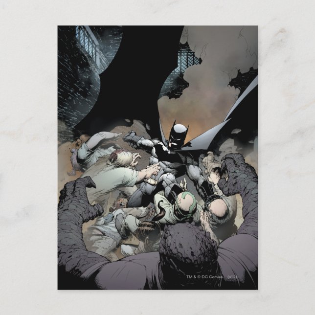 Batman kämpft gegen Arch Enemies Postkarte (Vorderseite)